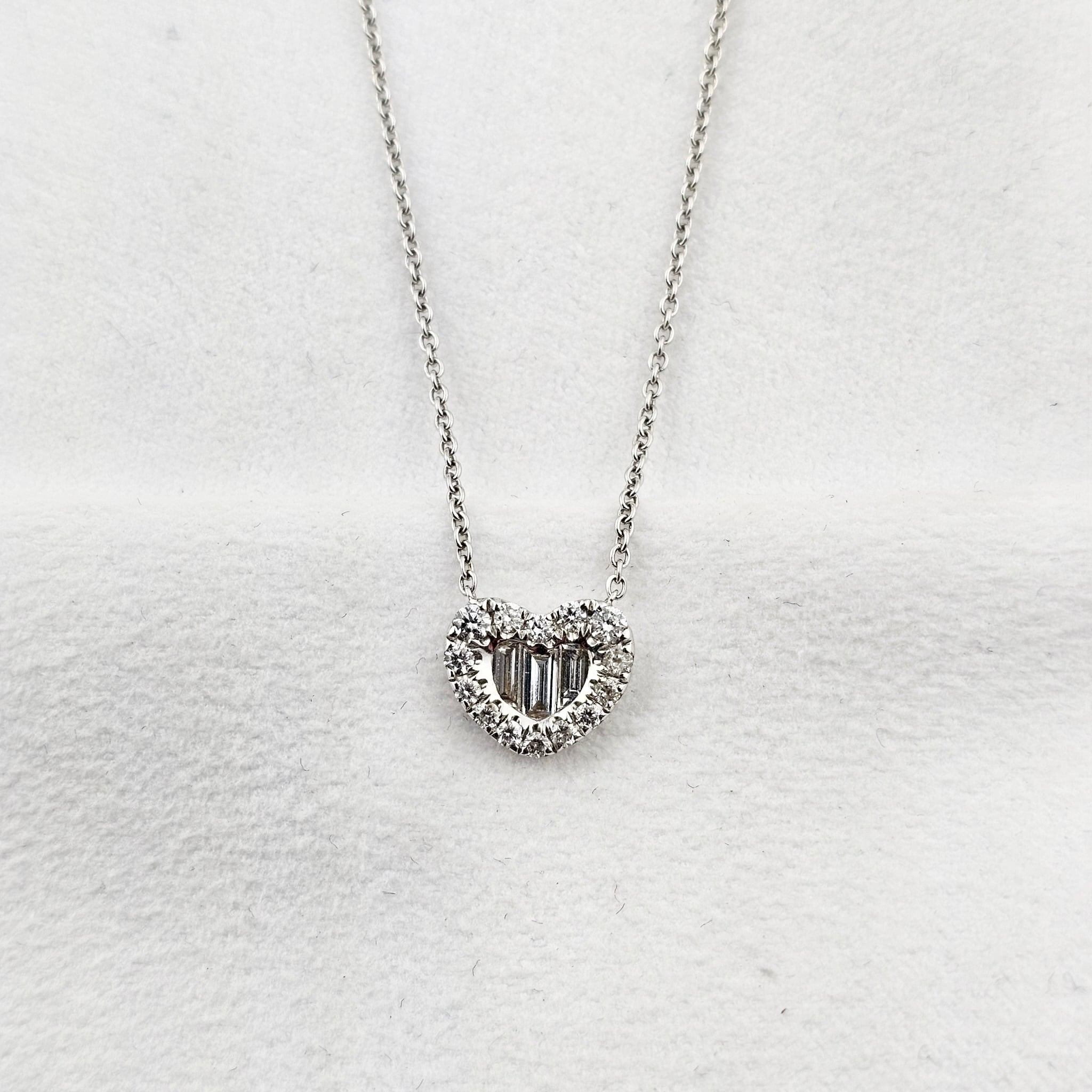 Mixed Cut Diamond Heart Pendant