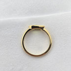 Oval Peridot Rubover Set Dress Ring