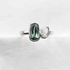 Moval Tourmaline and Diamond Toi et Moi
