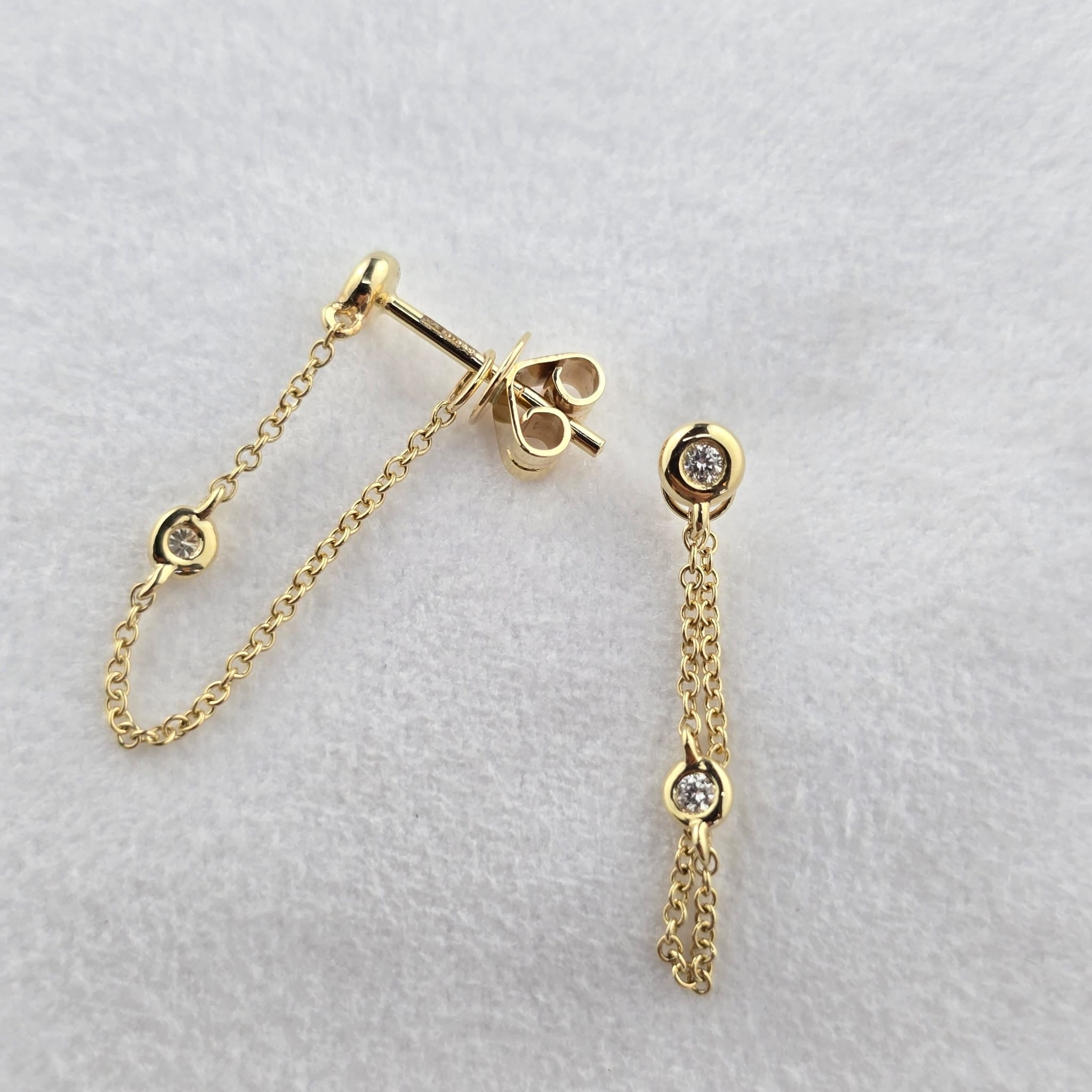 Diamond Accent Chain Earrings