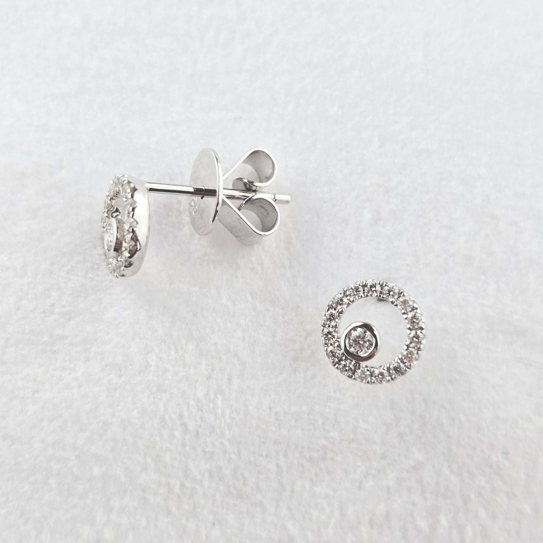 Diamond Floating Bubble Earrings