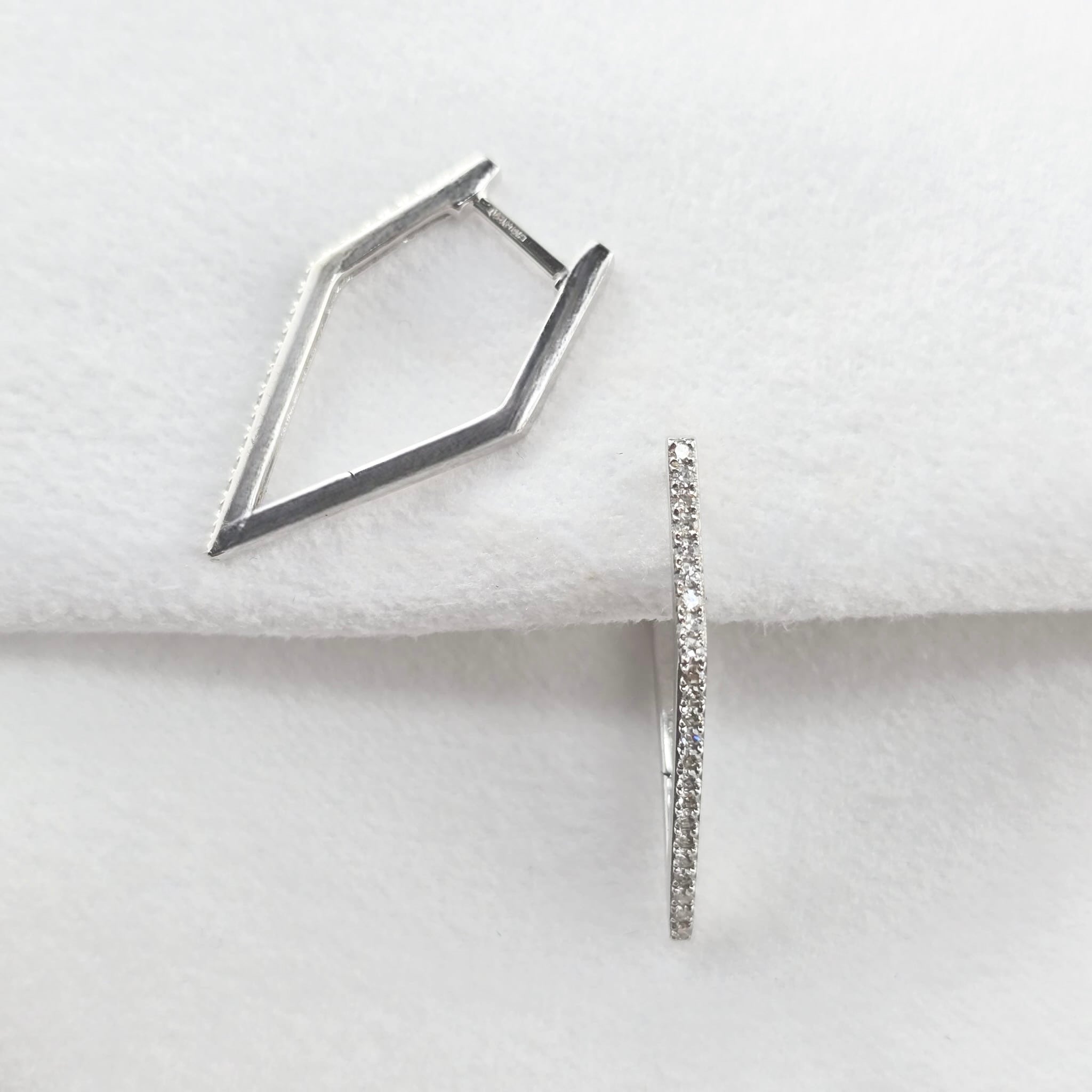 Diamond V-Shaped Earrings