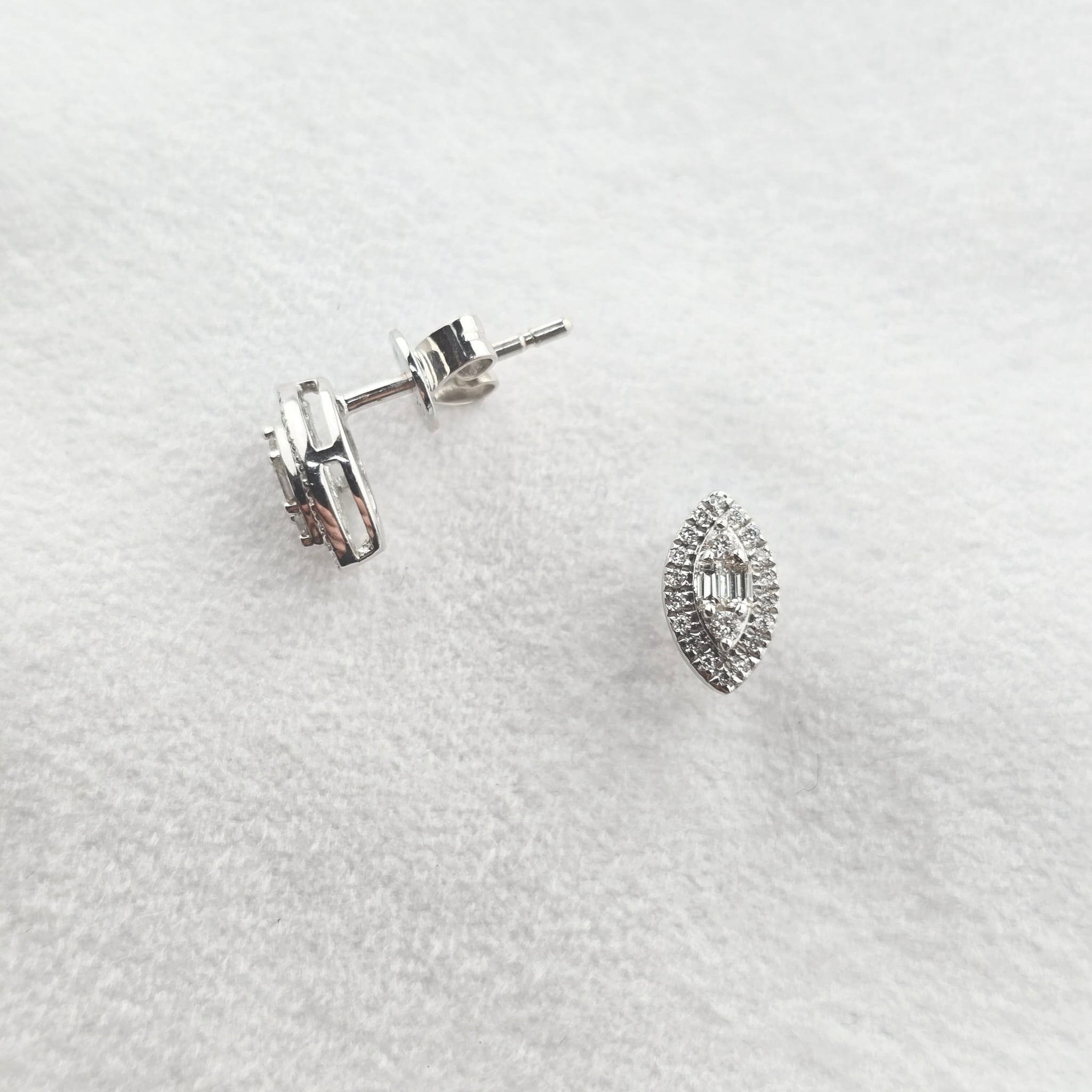 Marquise Cluster Diamond Earrings