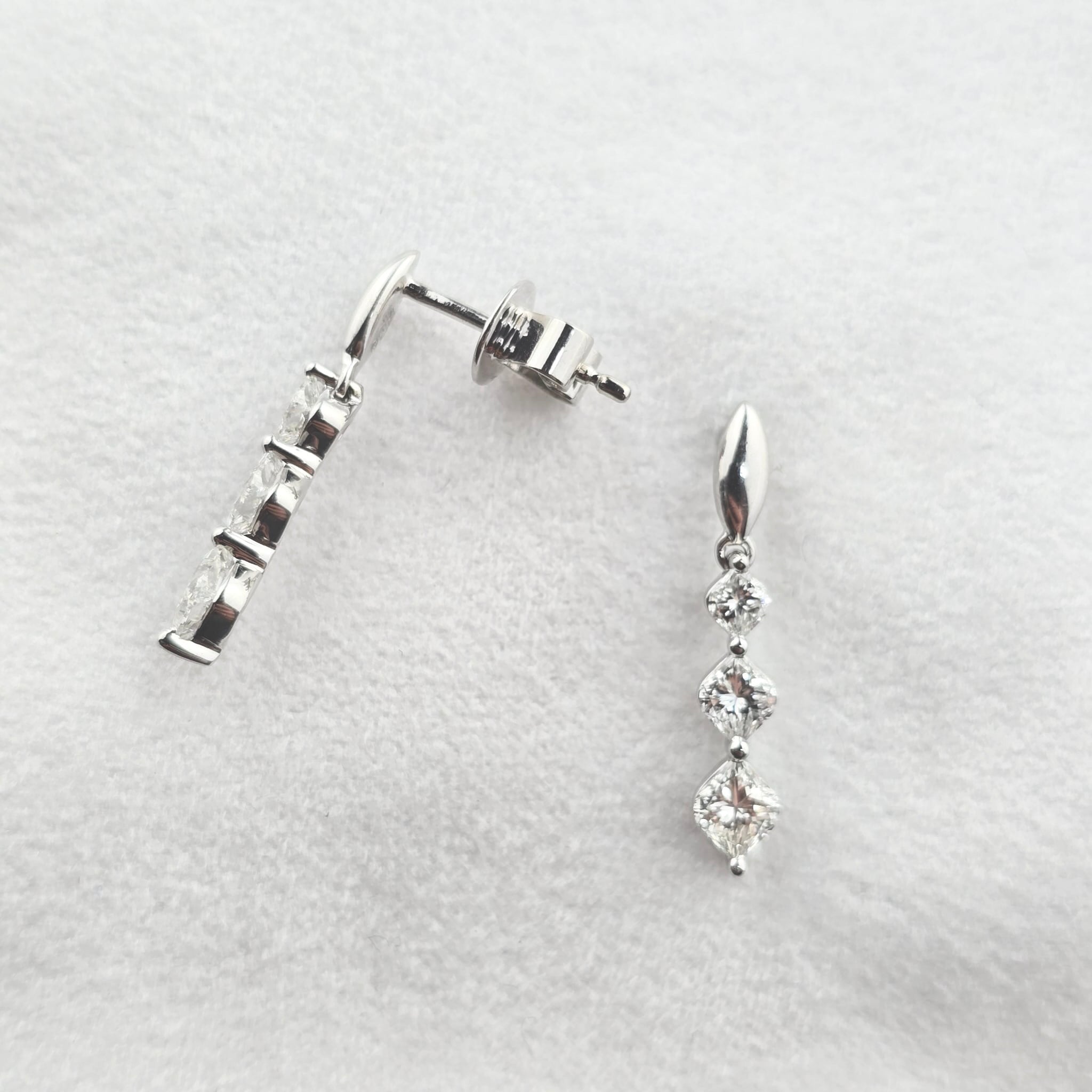Special Cut Diamond Drop Earrings
