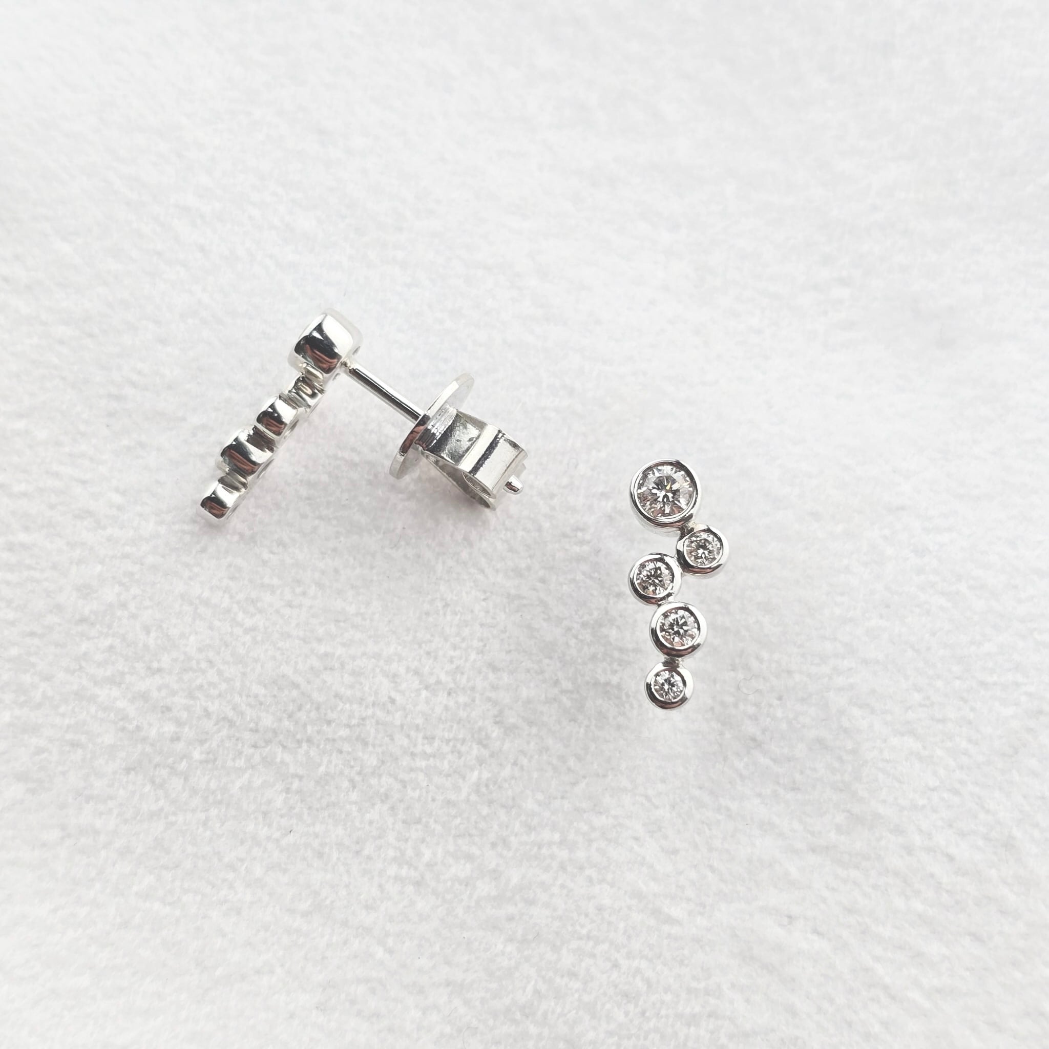 Diamond Staggered Bubble Earring