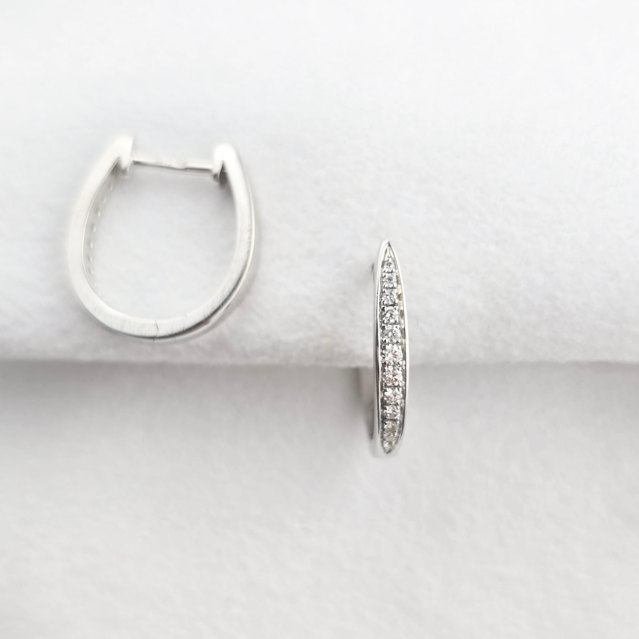 Diamond Pave Set Hoops