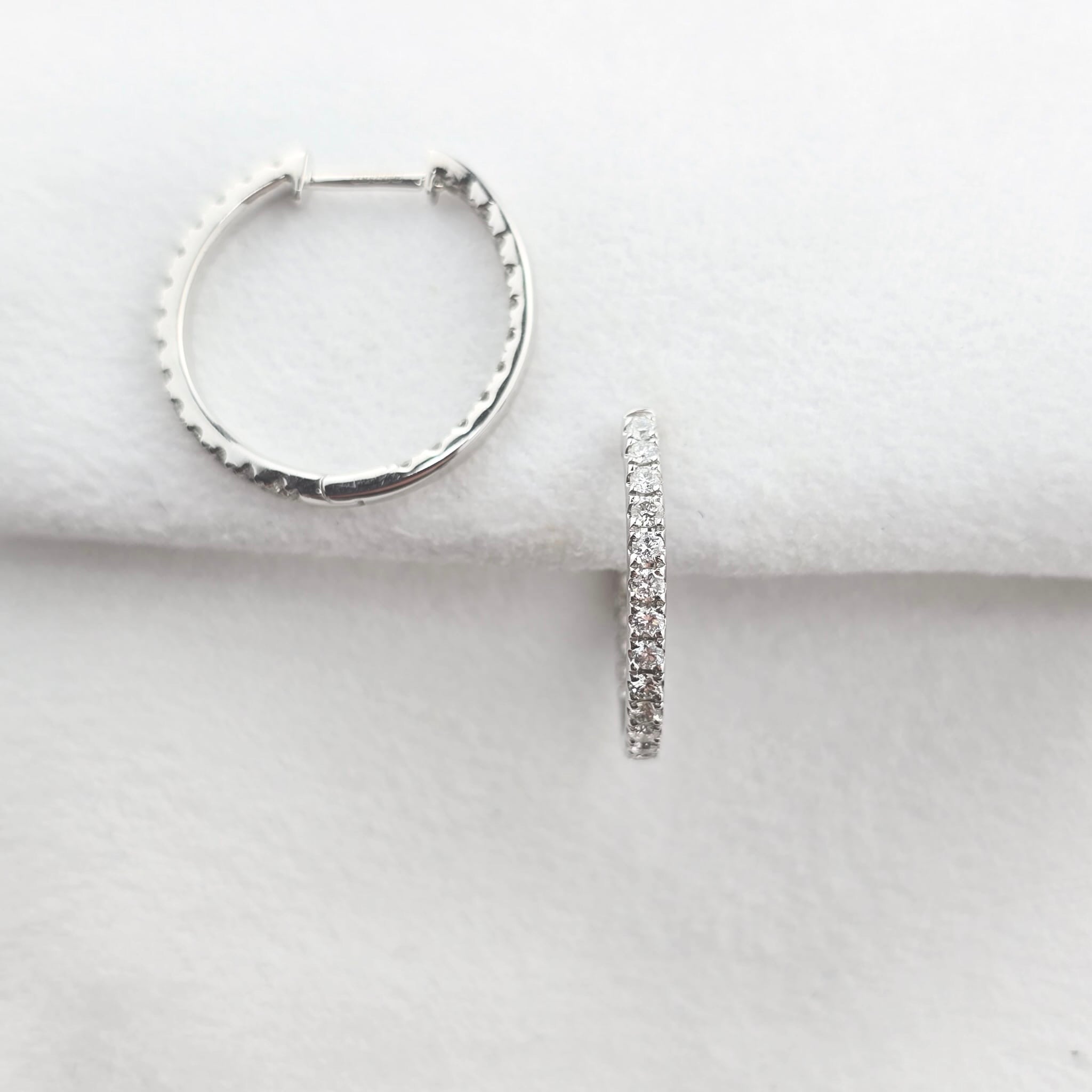 Claw Set Diamond Hoop