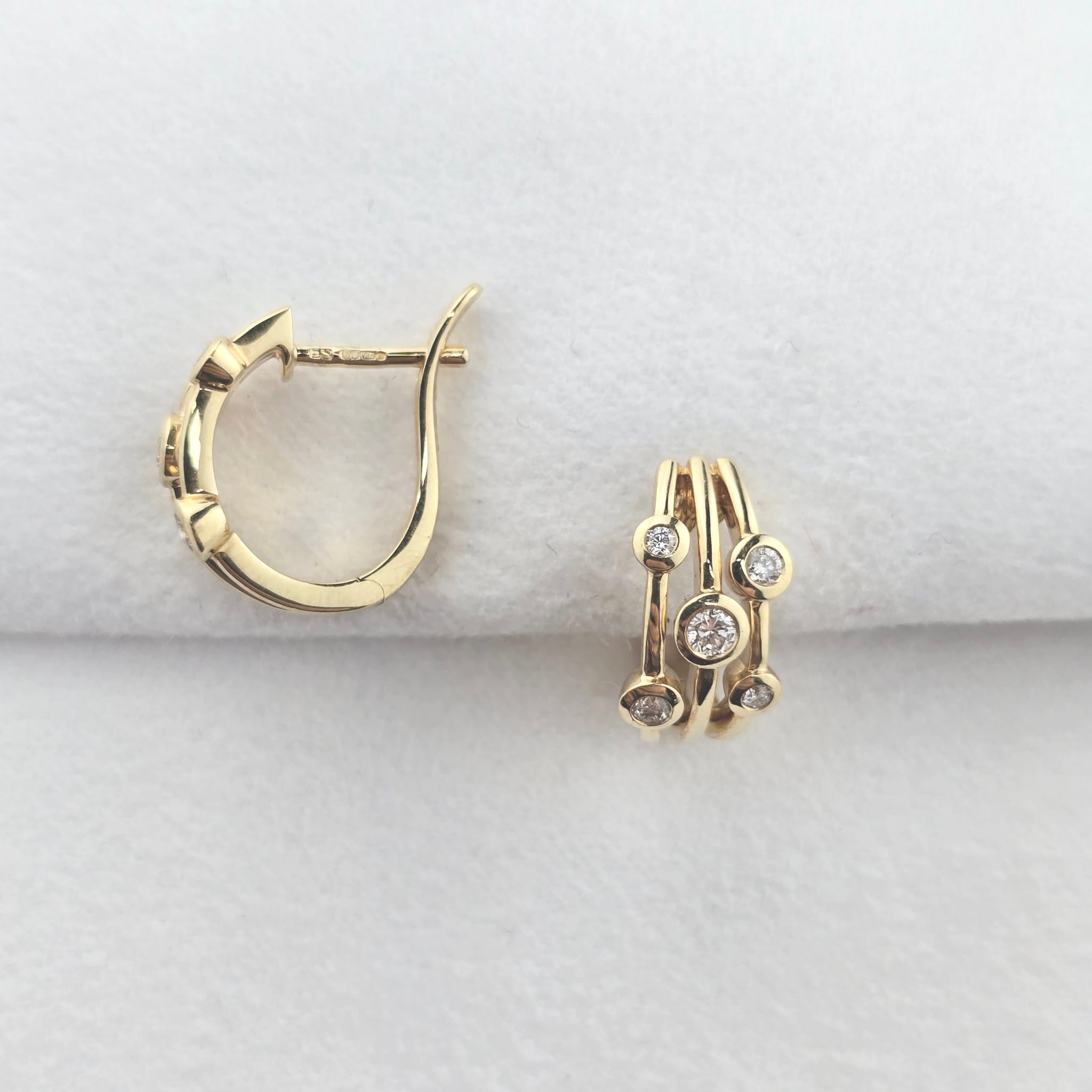 Diamond Hoop Bubble Earings