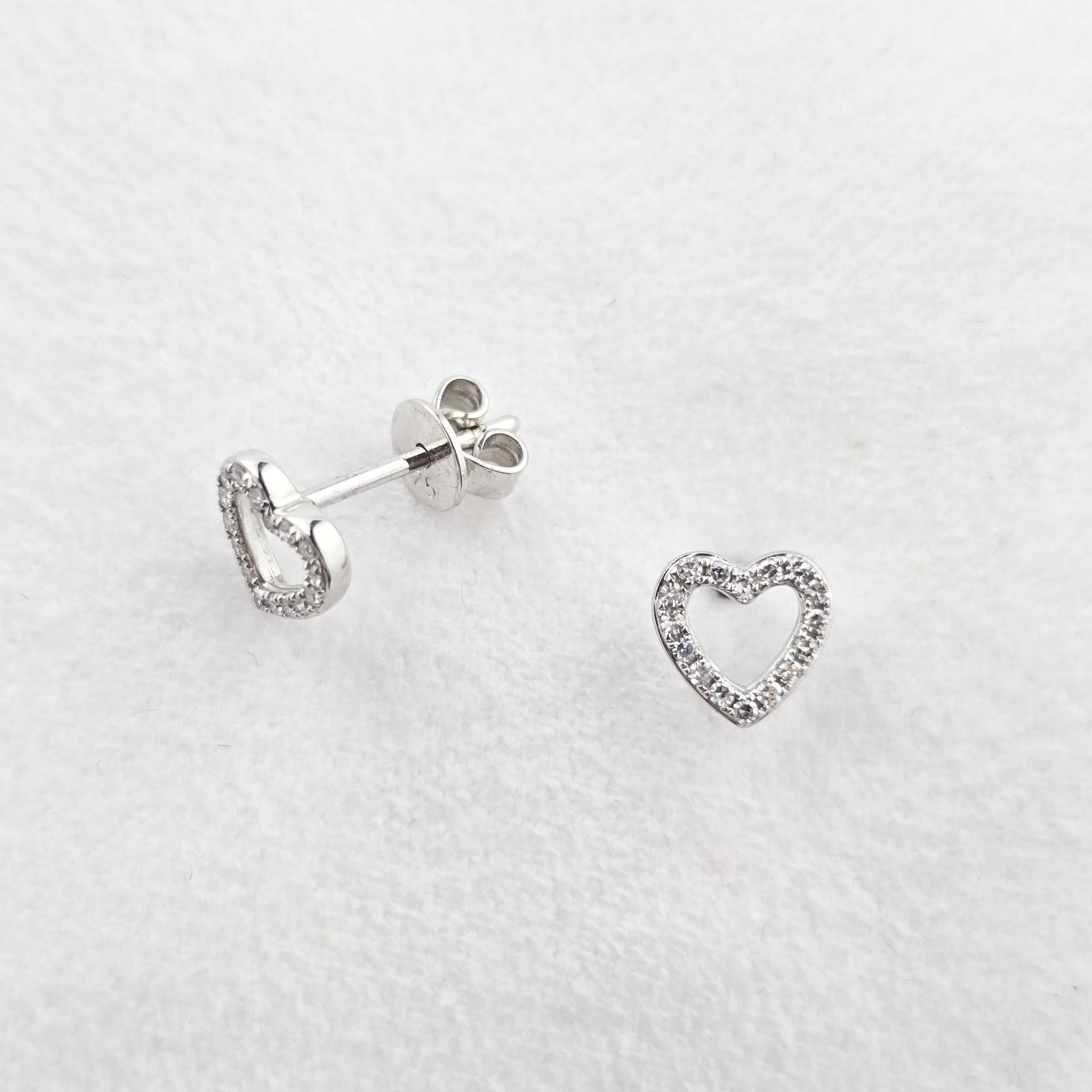 Open Heart Diamond Studs