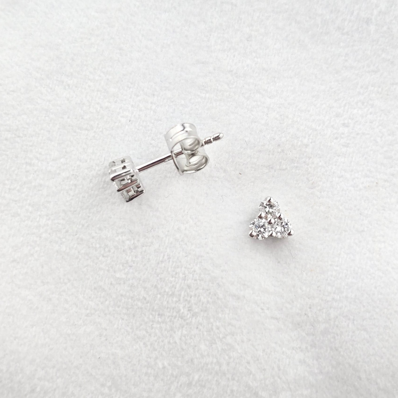 Tri Claw Set Diamond Studs