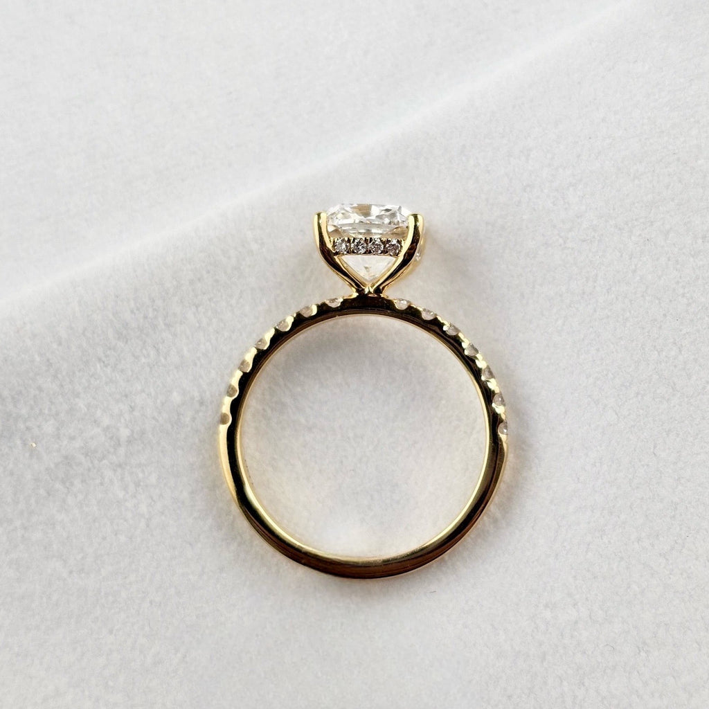 Lab Grown Oval Diamond Shoulder Ring