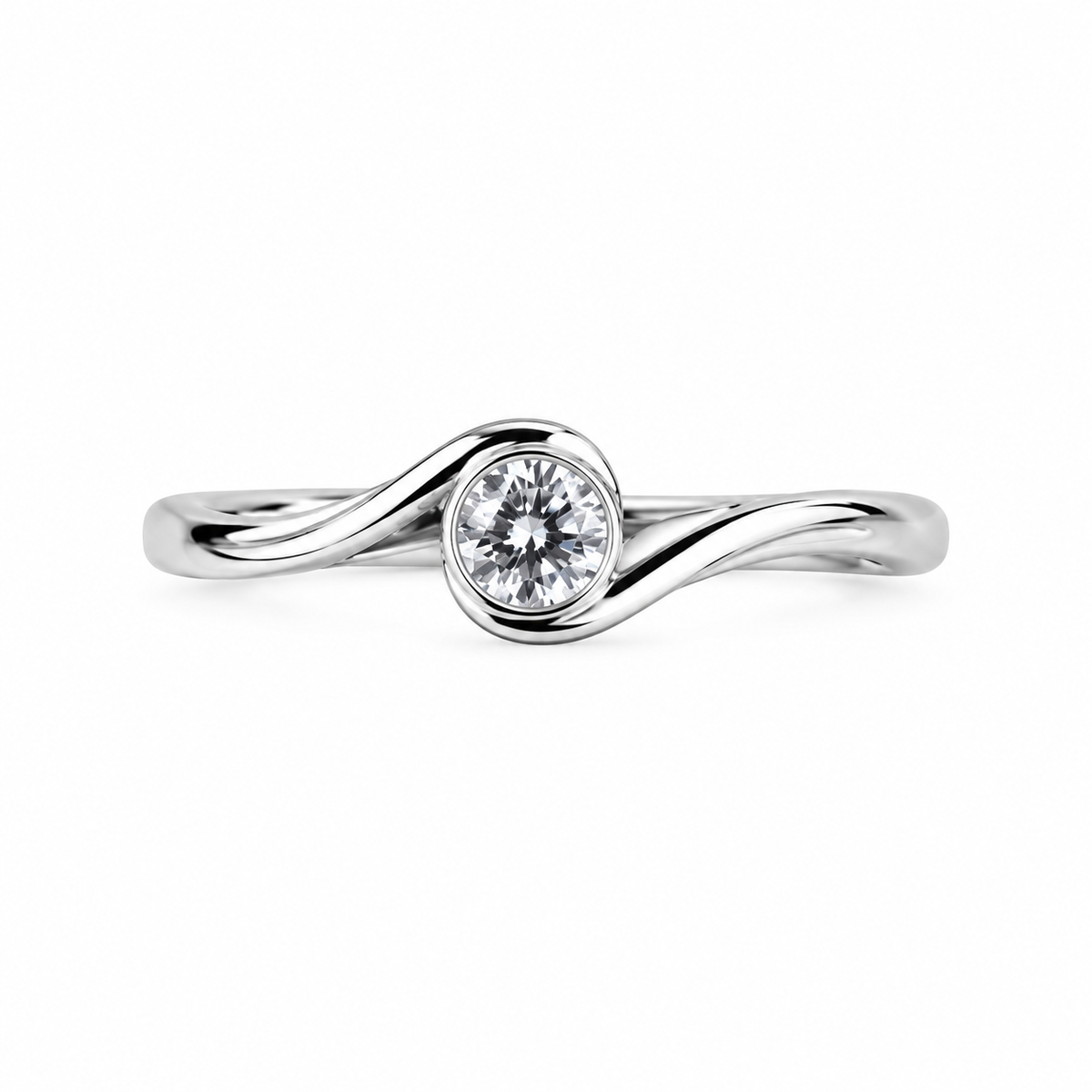 Diamond Crossover Ring