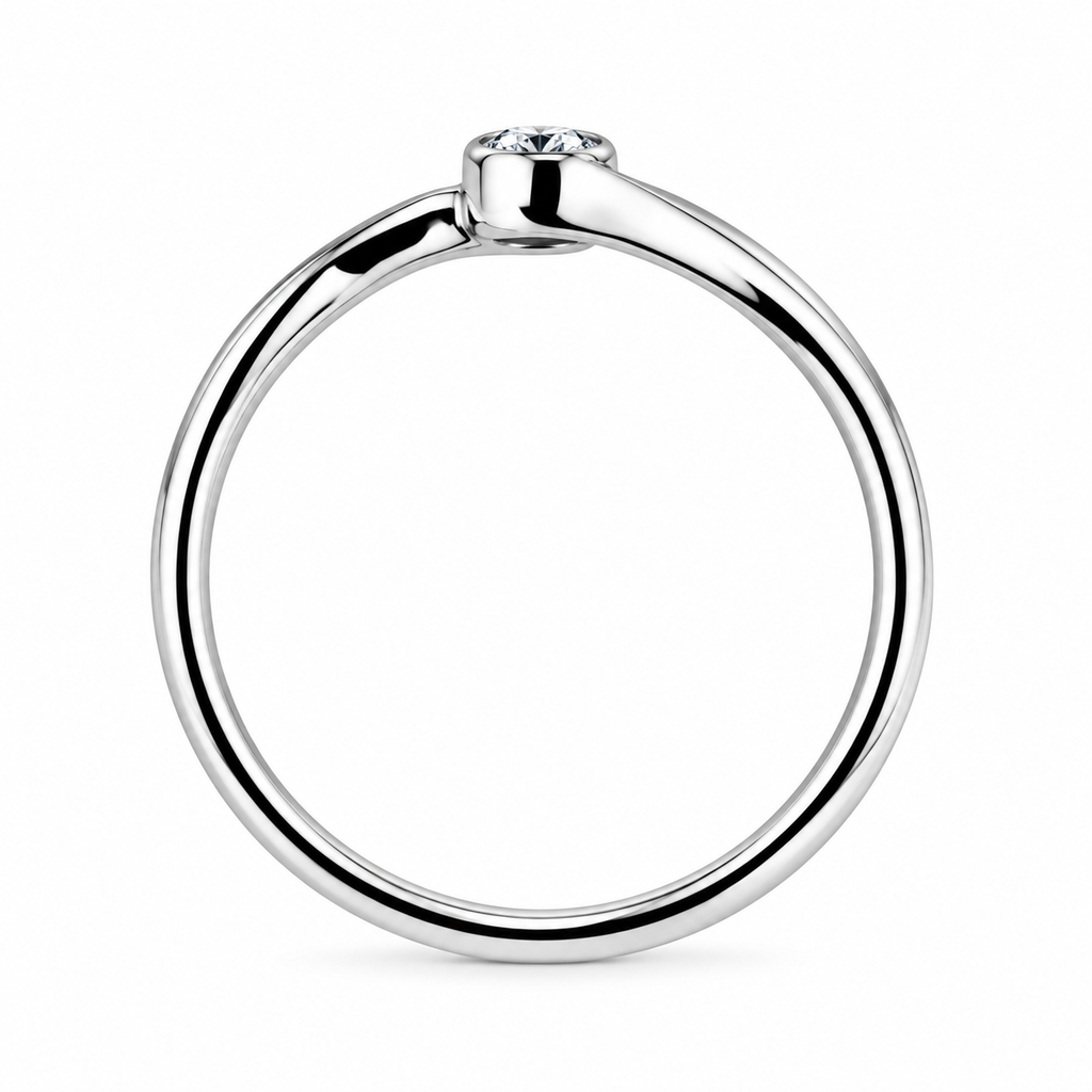 Diamond Crossover Ring