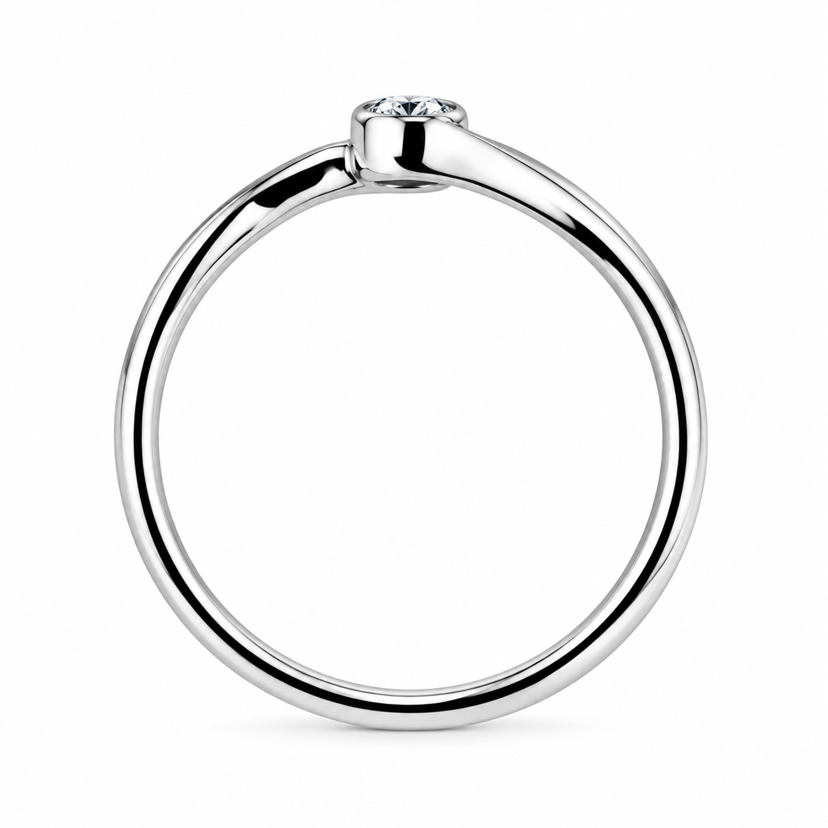 Diamond Crossover Ring