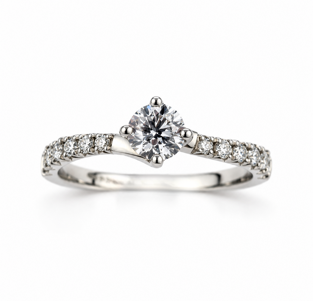 Round Diamond Twist Ring