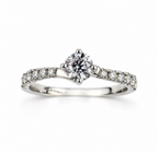 Round Diamond Twist Ring