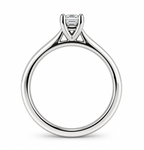 Emerald Diamond Solitaire Ring