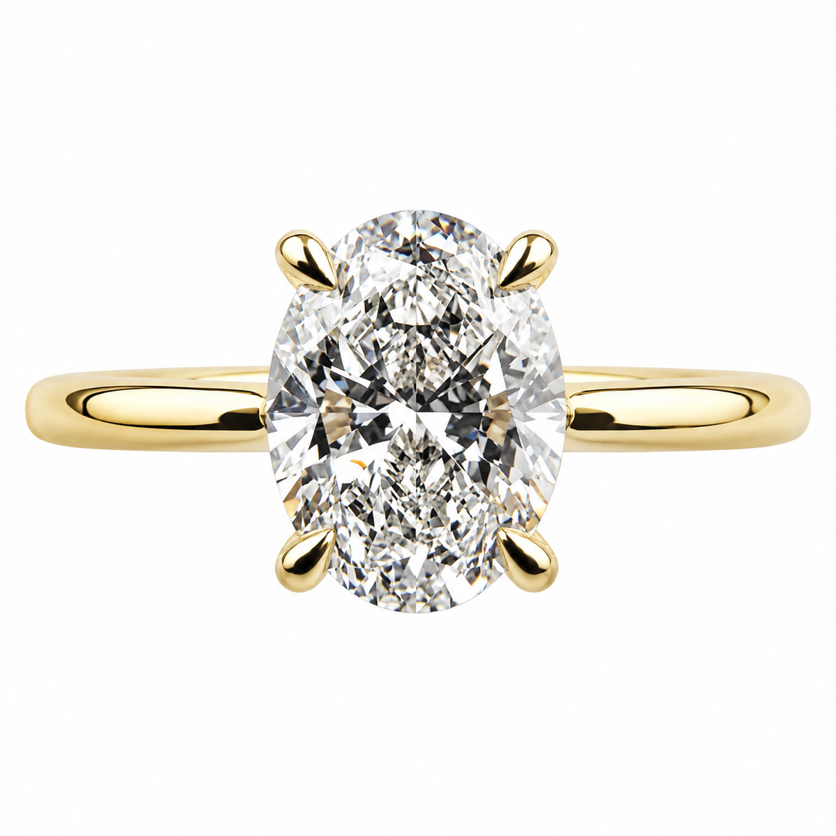 Lab Grown Oval Diamond Solitaire