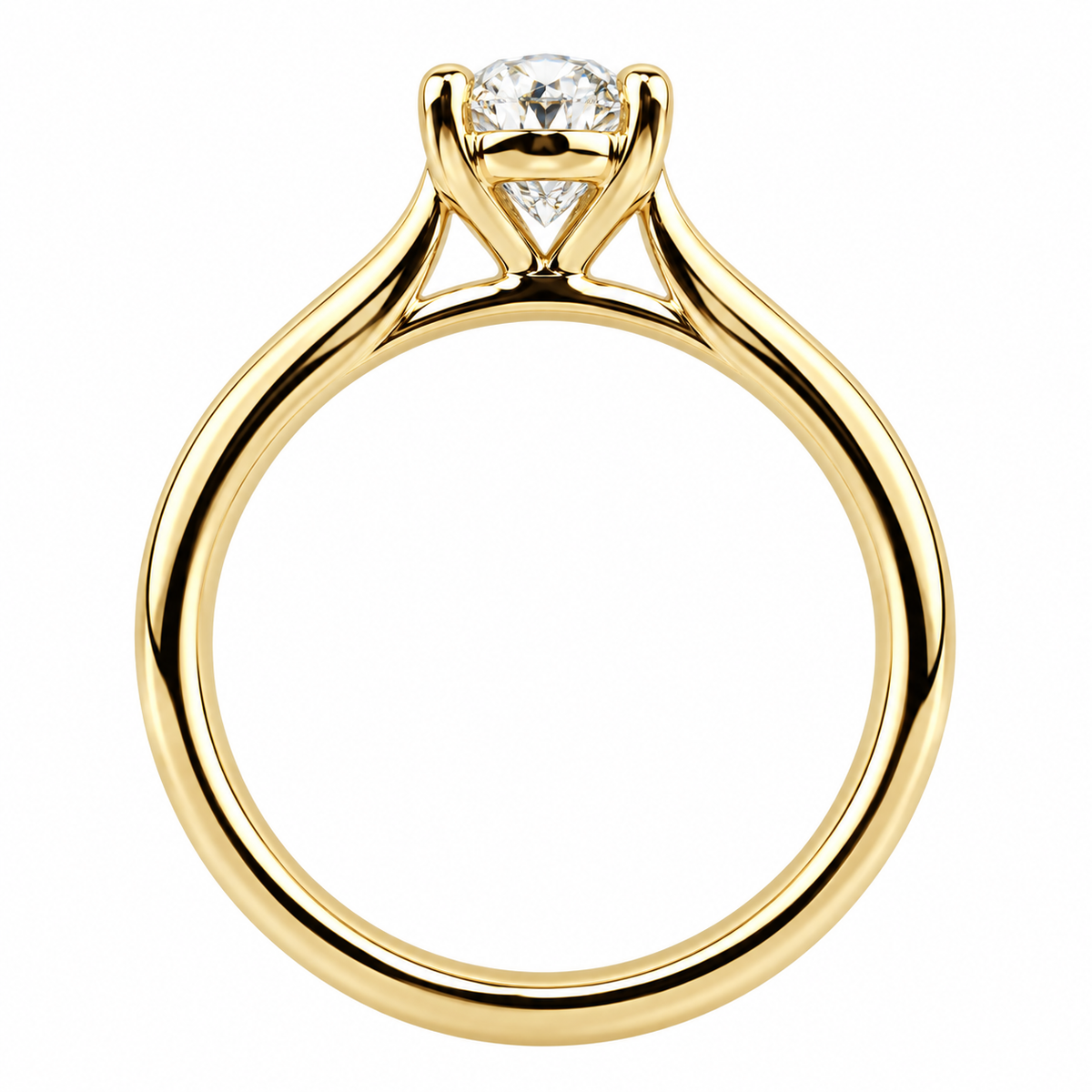 Lab Grown Oval Diamond Solitaire