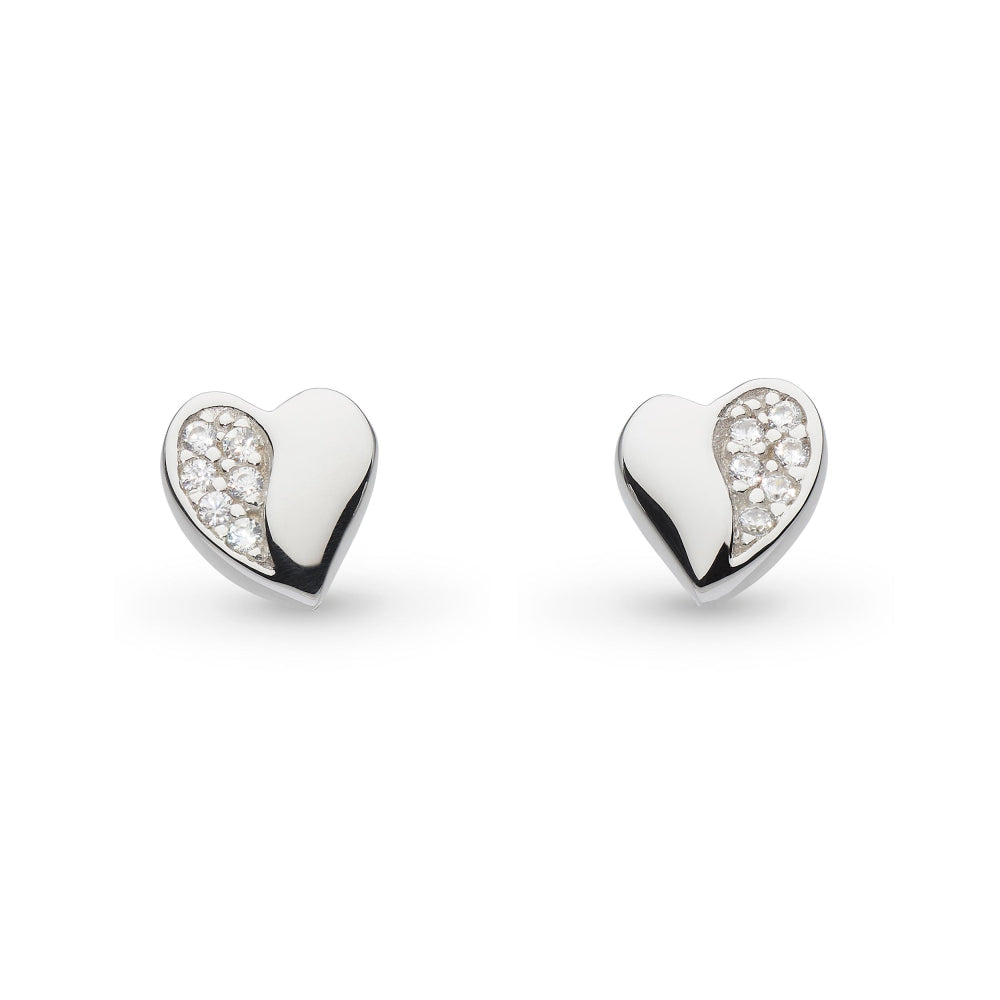 Miniatures Sweet Heart Pavé Stud Earrings
