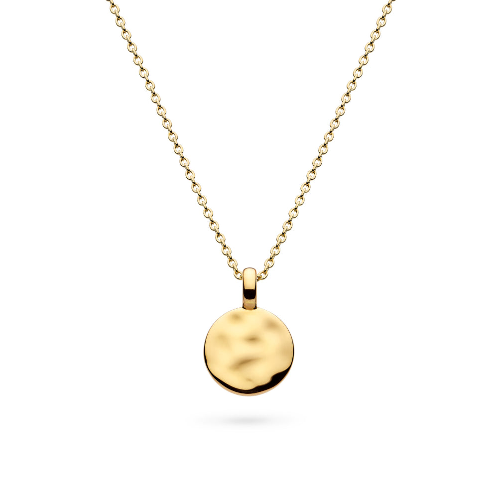 Mirage Reflect Golden Round Disc Mini Necklace