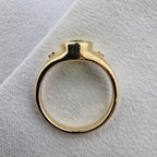 Oval Peridot and Diamond Ring