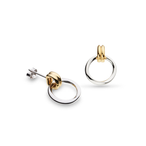 Bevel Unity Golden Drop Stud Earrings