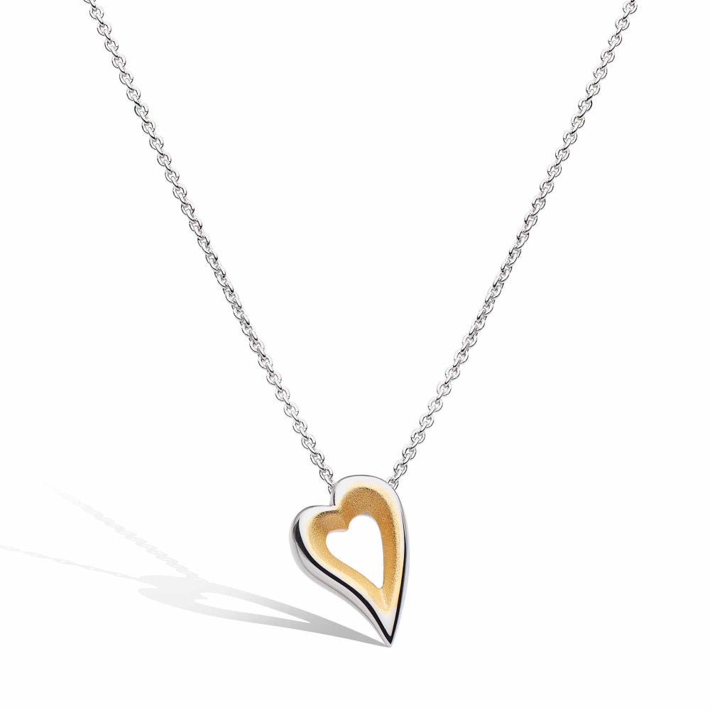 Desire Love Story Golden Heart Necklace