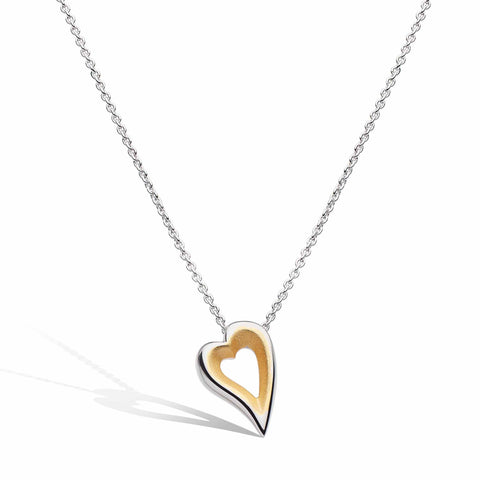 Desire Love Story Golden Heart Necklace
