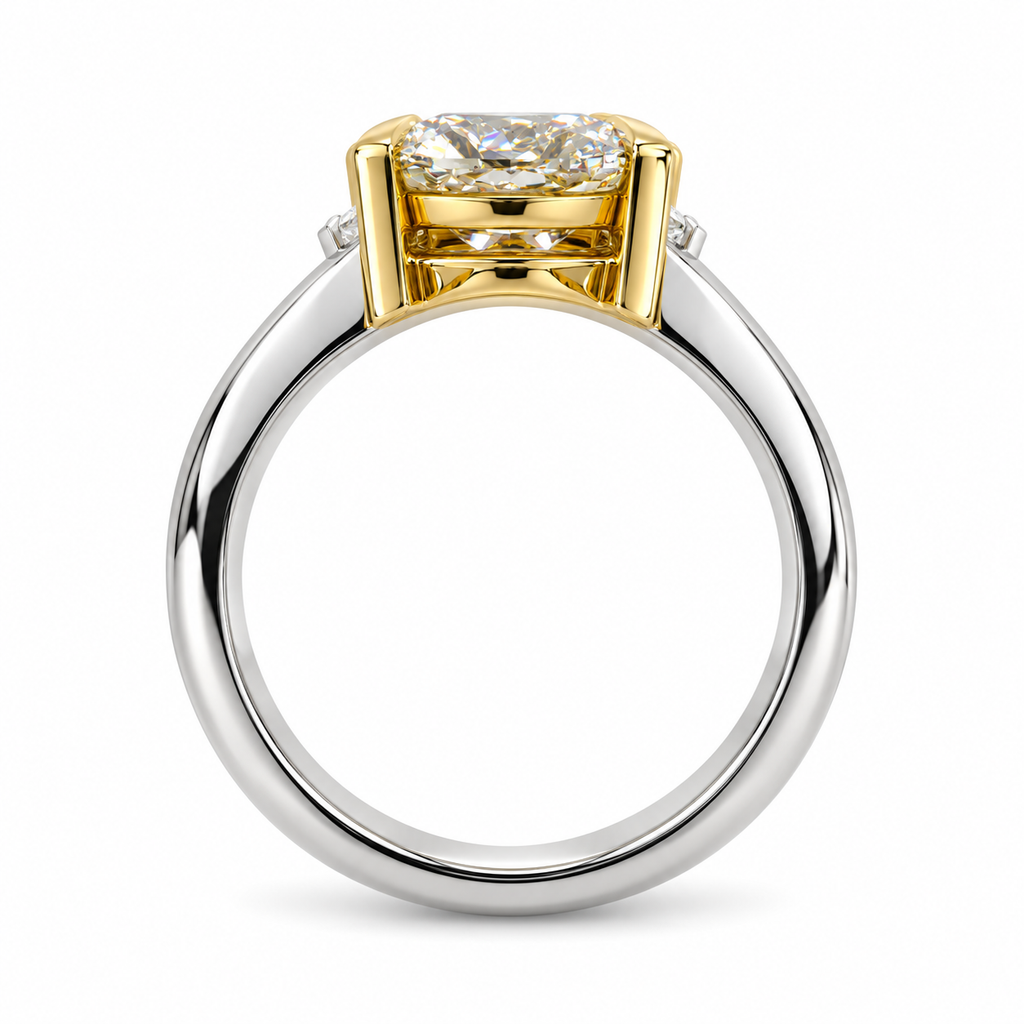 Yellow and White Diamond Toi et Moi - Lab Grown