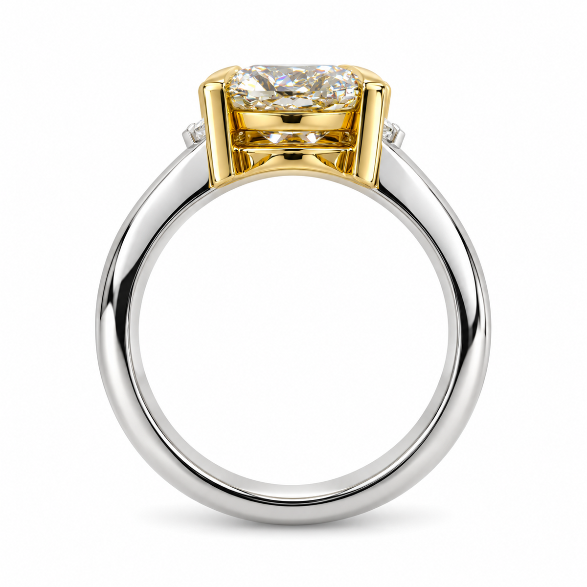 Yellow and White Diamond Toi et Moi - Lab Grown