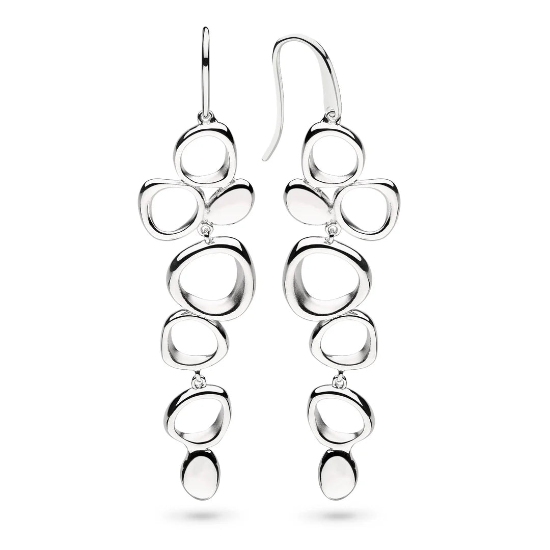 Kit Heath Silver Coast Shore Cascade Drop Earrings