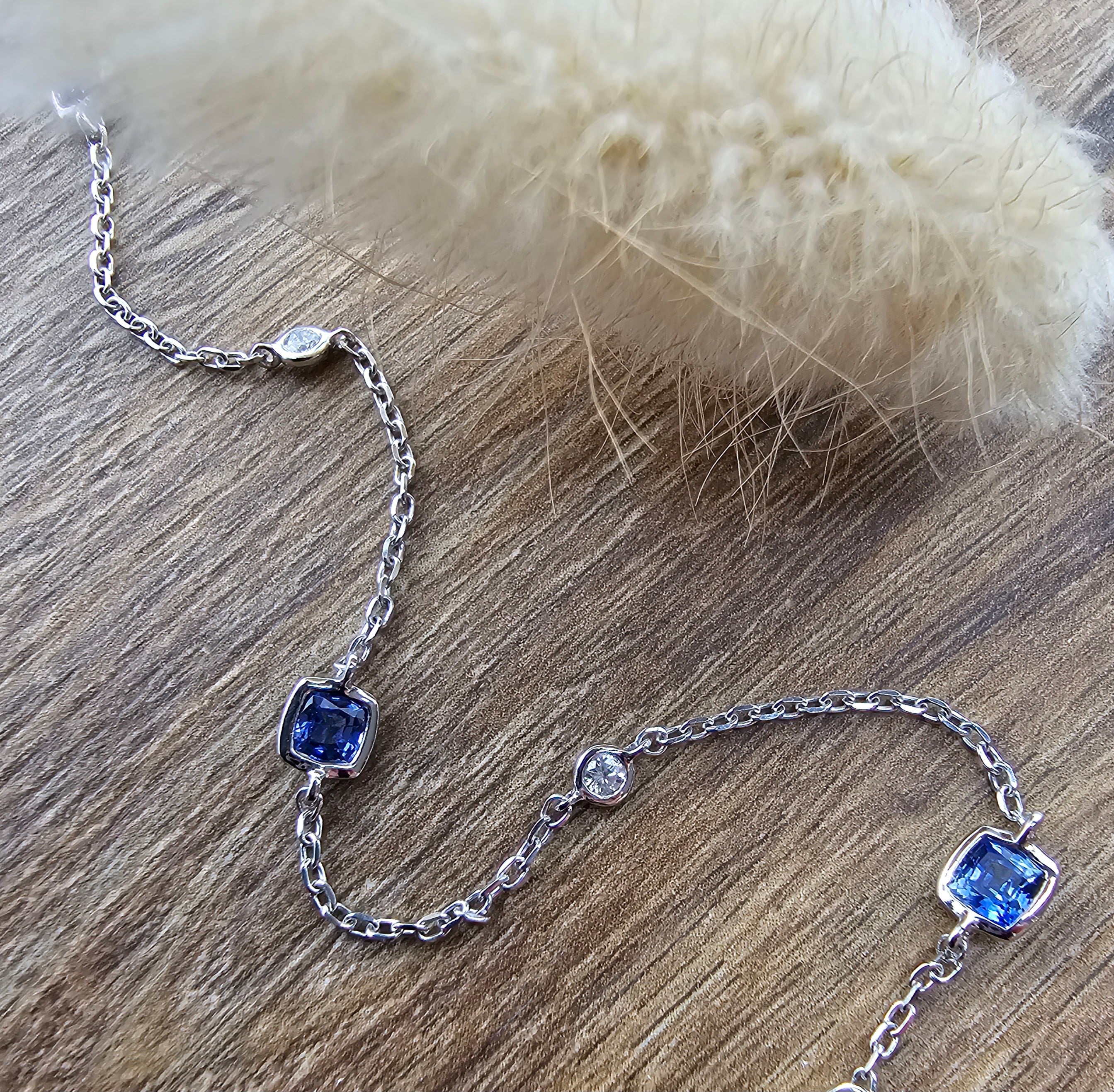 Sapphire and diamond bracelet