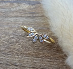 Floral shaped diamond set band