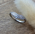 Tiara style double row diamond set band