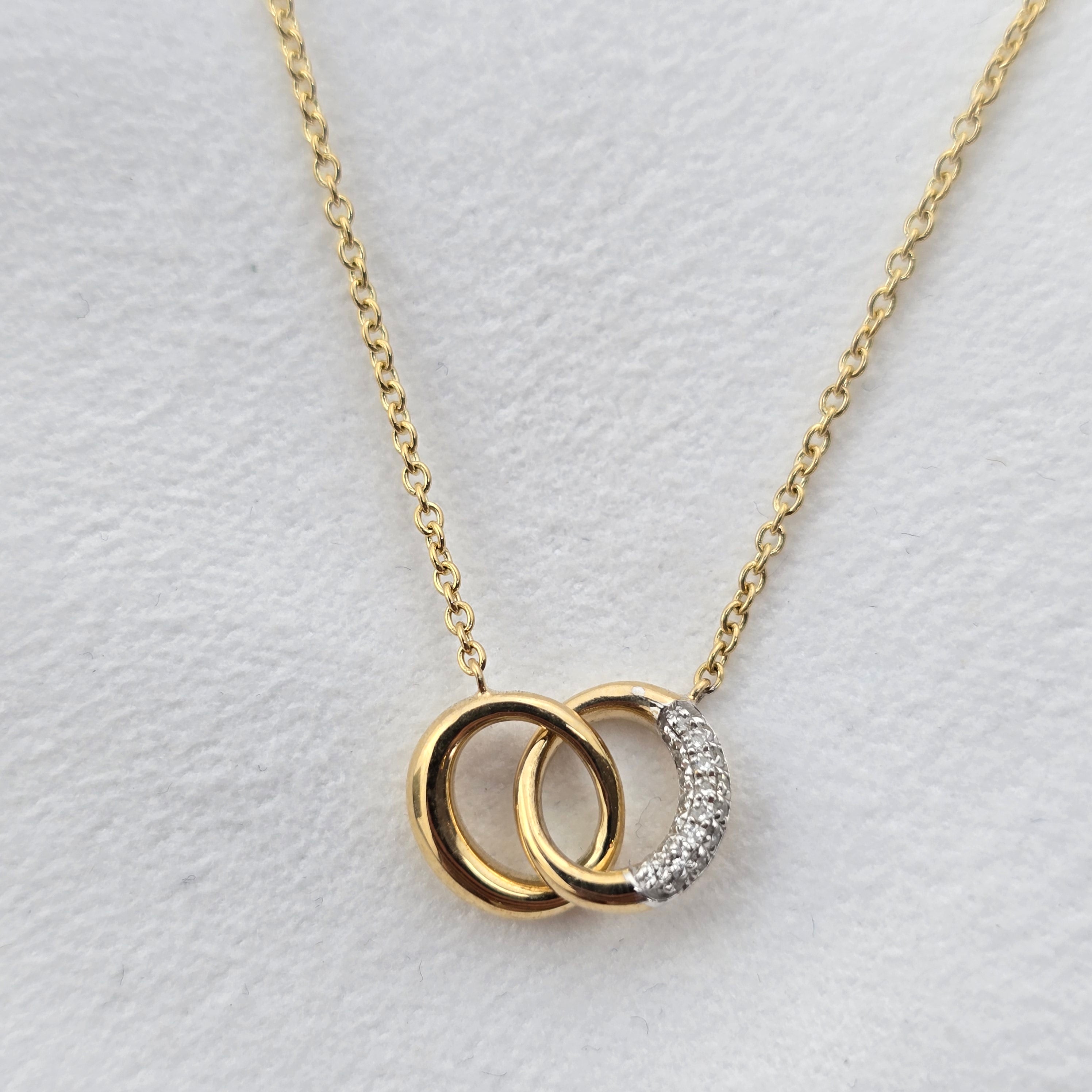 Interlinked Diamond Circle Pendant
