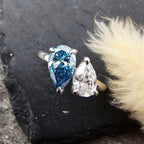 Lab grown Toi et Moi diamond ring