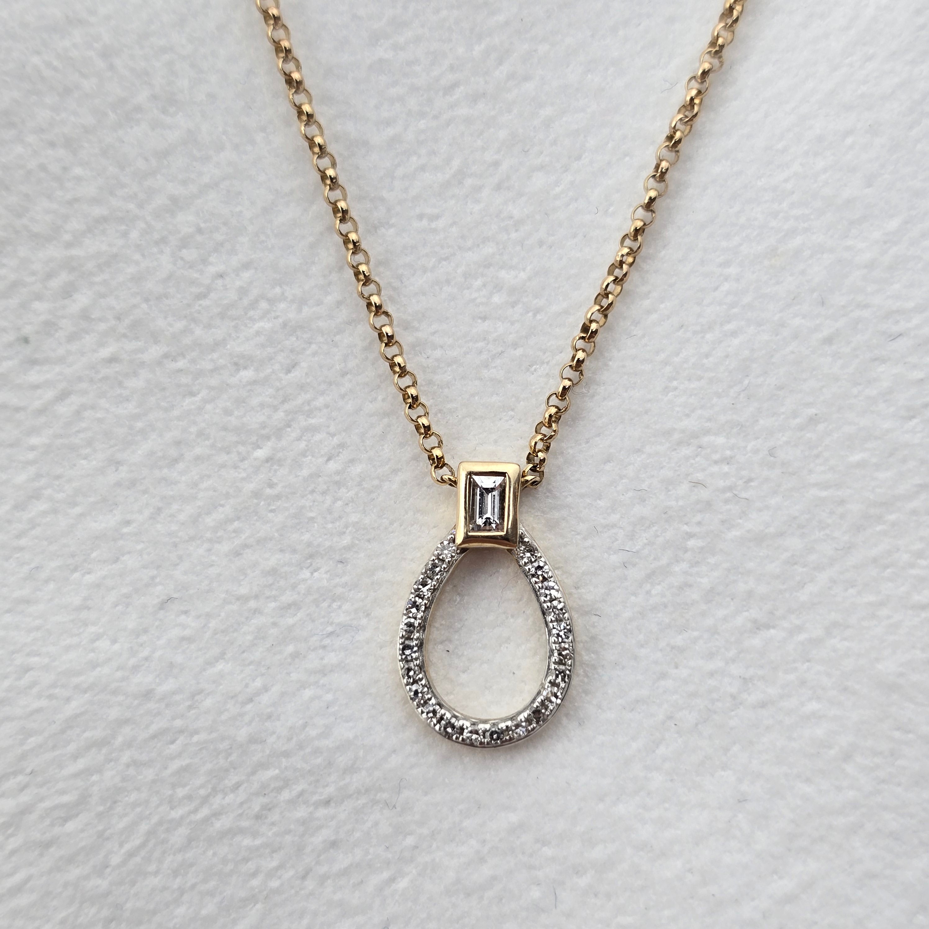 Diamond Pear Pendant