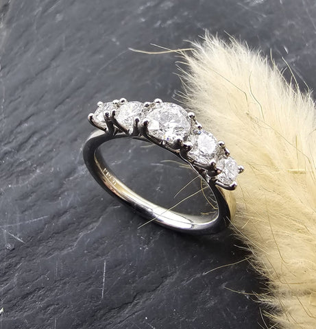 Five stone diamond ring