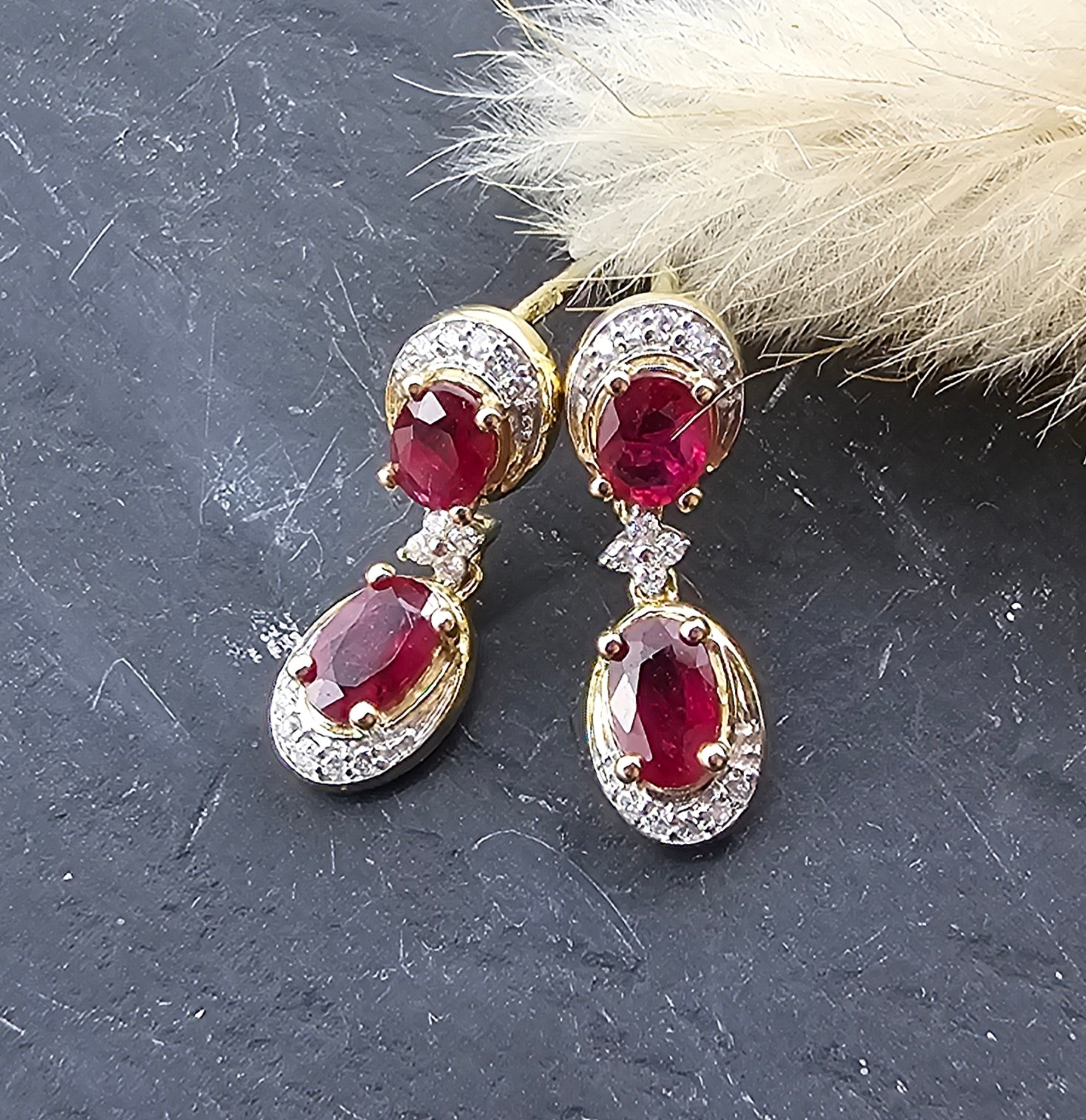 Ruby Drop Earrings