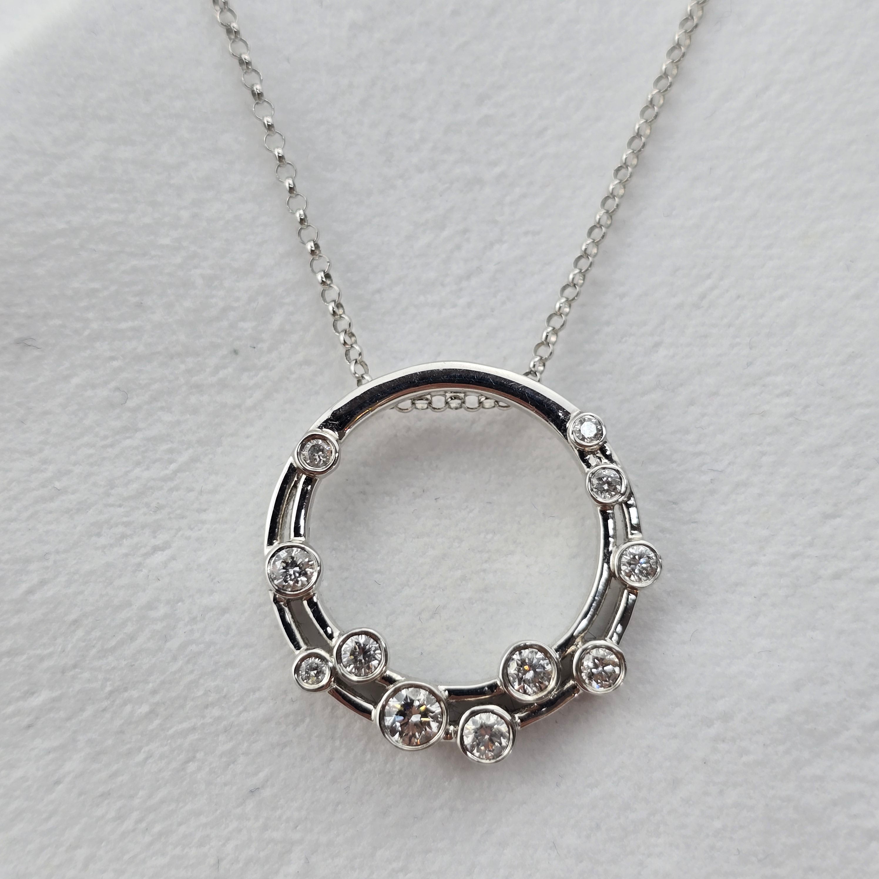 Diamond Bubble Circle Pendant