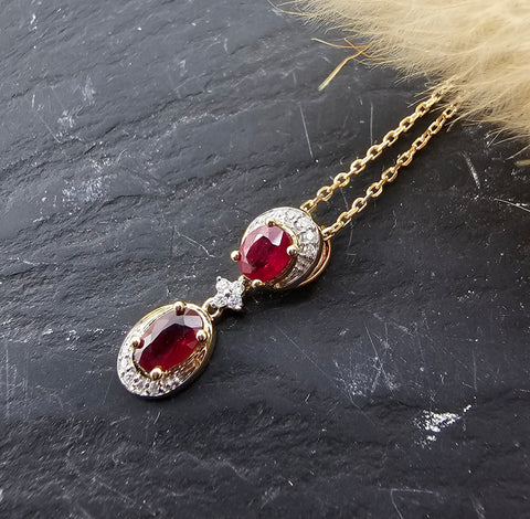 Ruby Drop Necklace