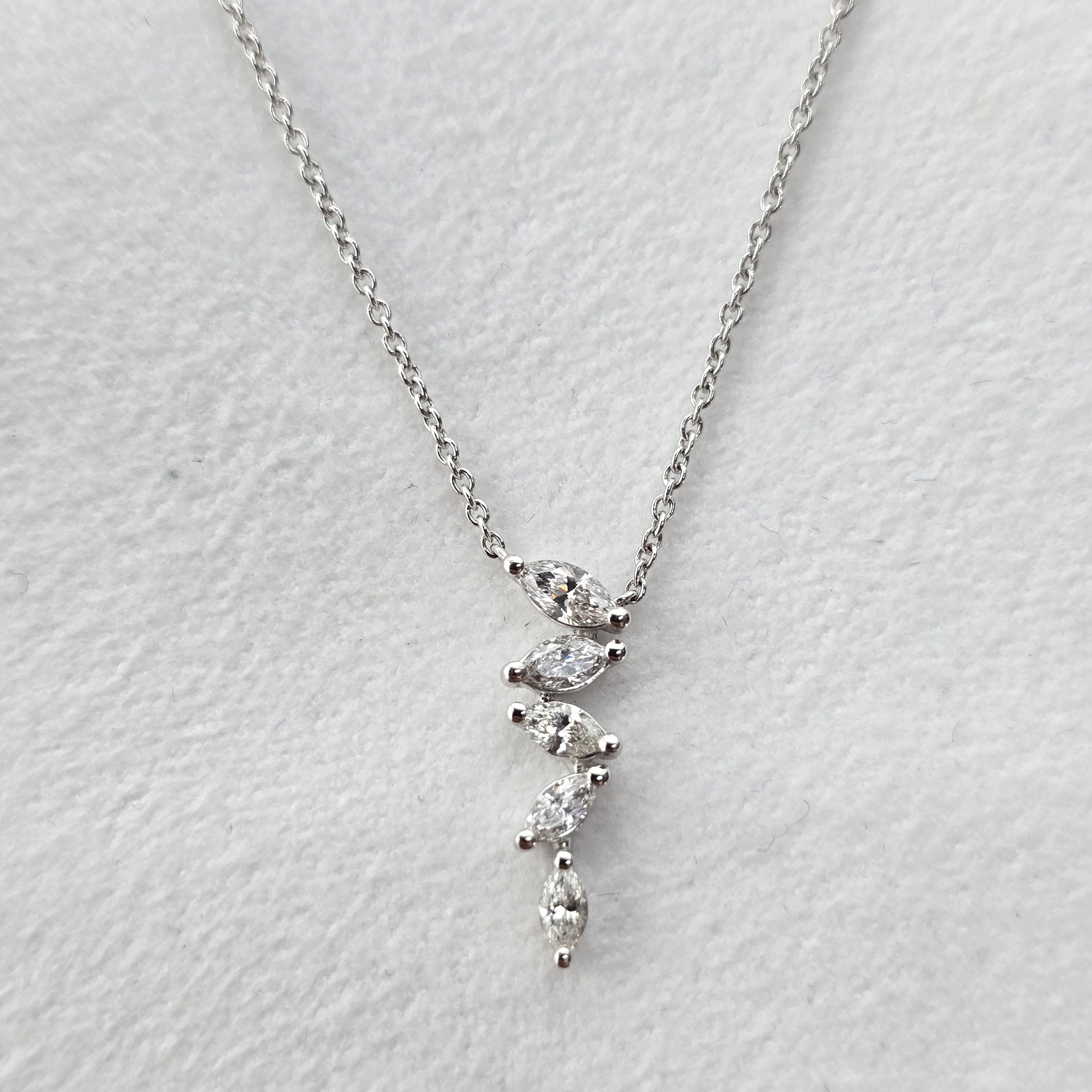 Marquise Diamond Drop Pendant
