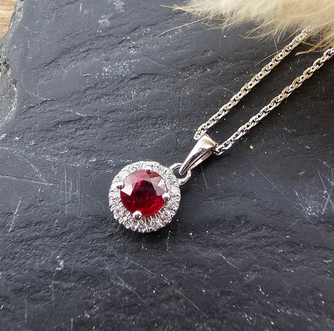 Ruby and Diamond Pendant