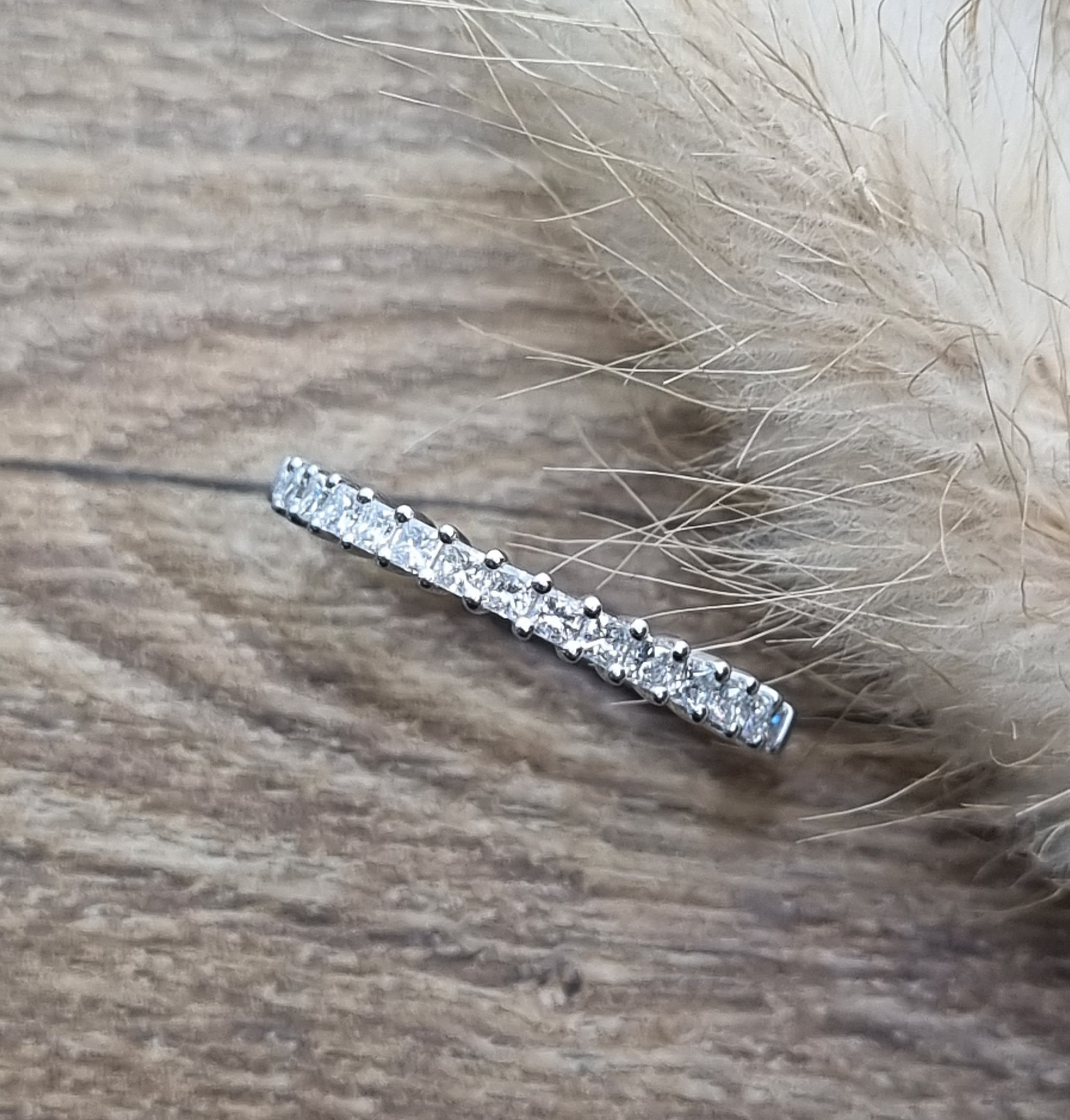 Princess cut diamond band
