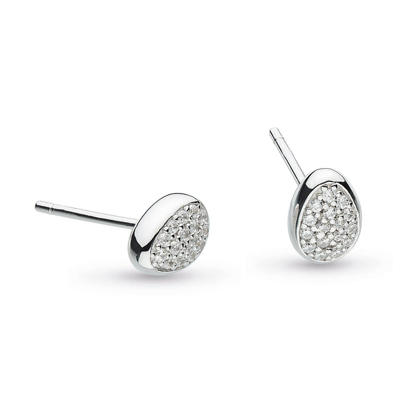 Pebble Glisten CZ stud earrings