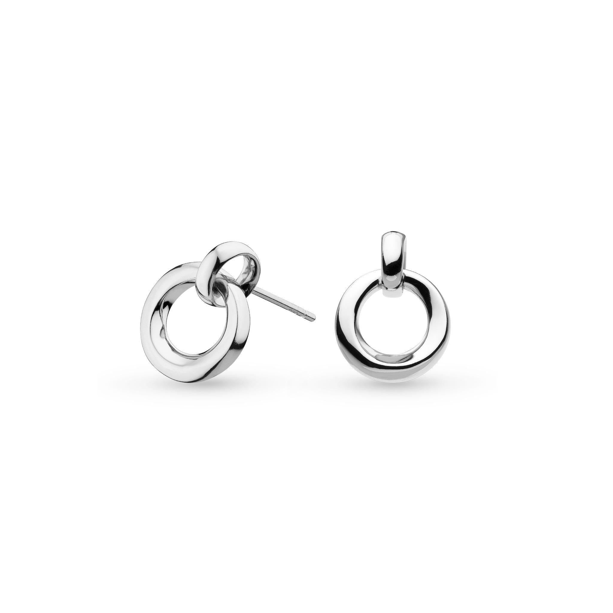 Bevel Cirque Link Stud Earrings