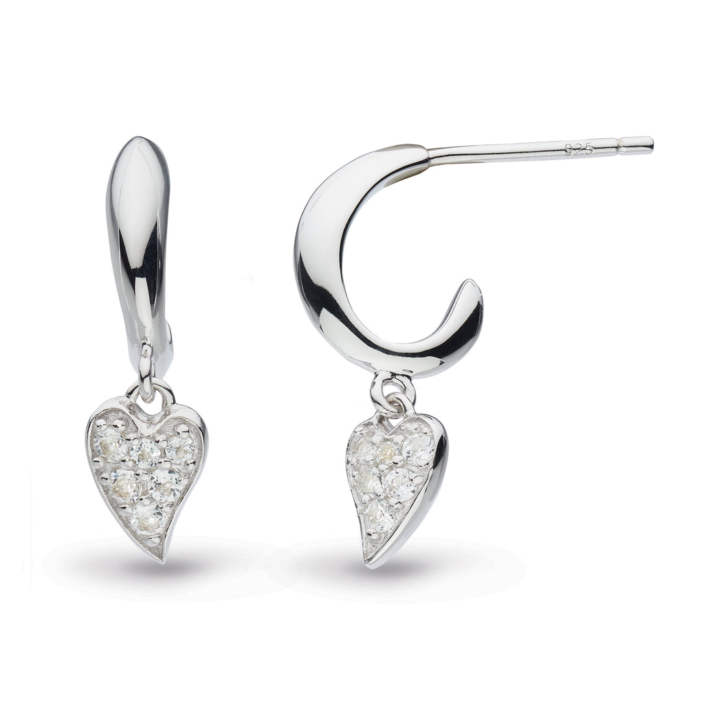 Lust Precious White topaz Hoop drop earrings