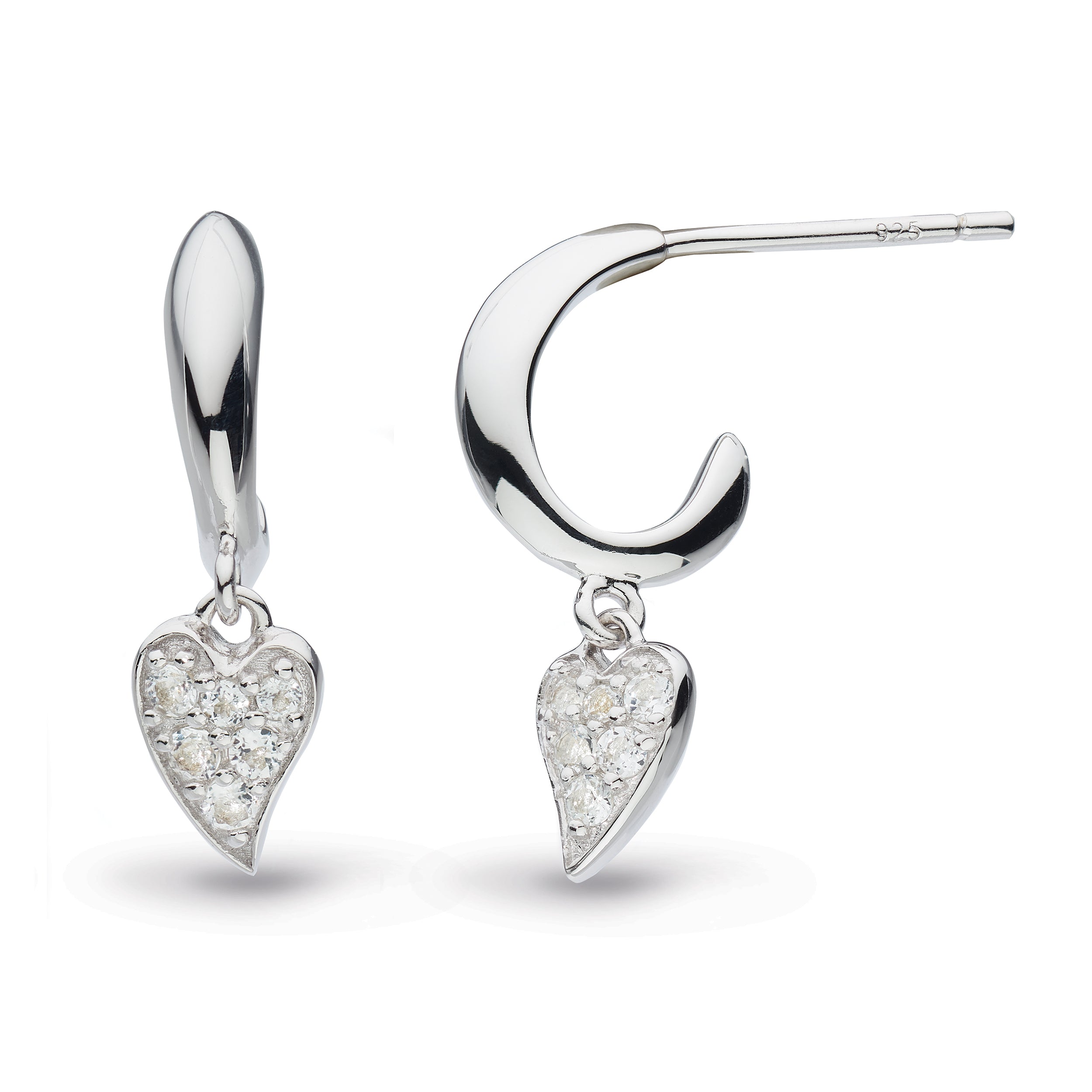 Lust Precious White topaz Hoop drop earrings