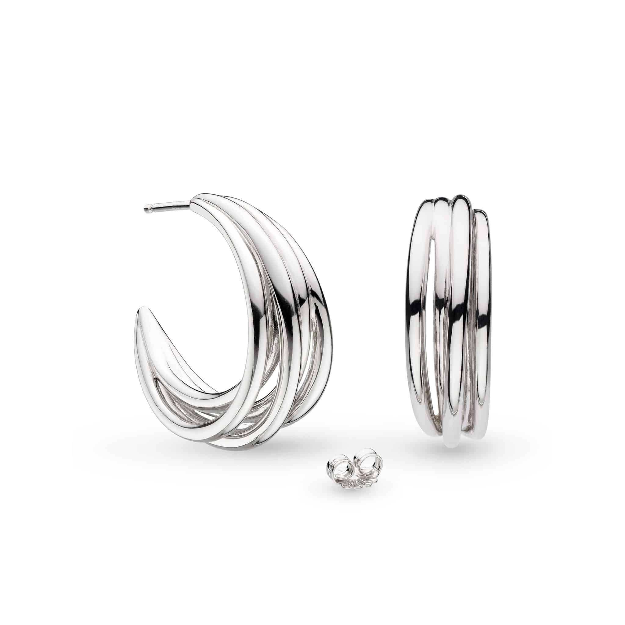 Entwine Helix Wrap RP Grande Hoop Stud Earrings